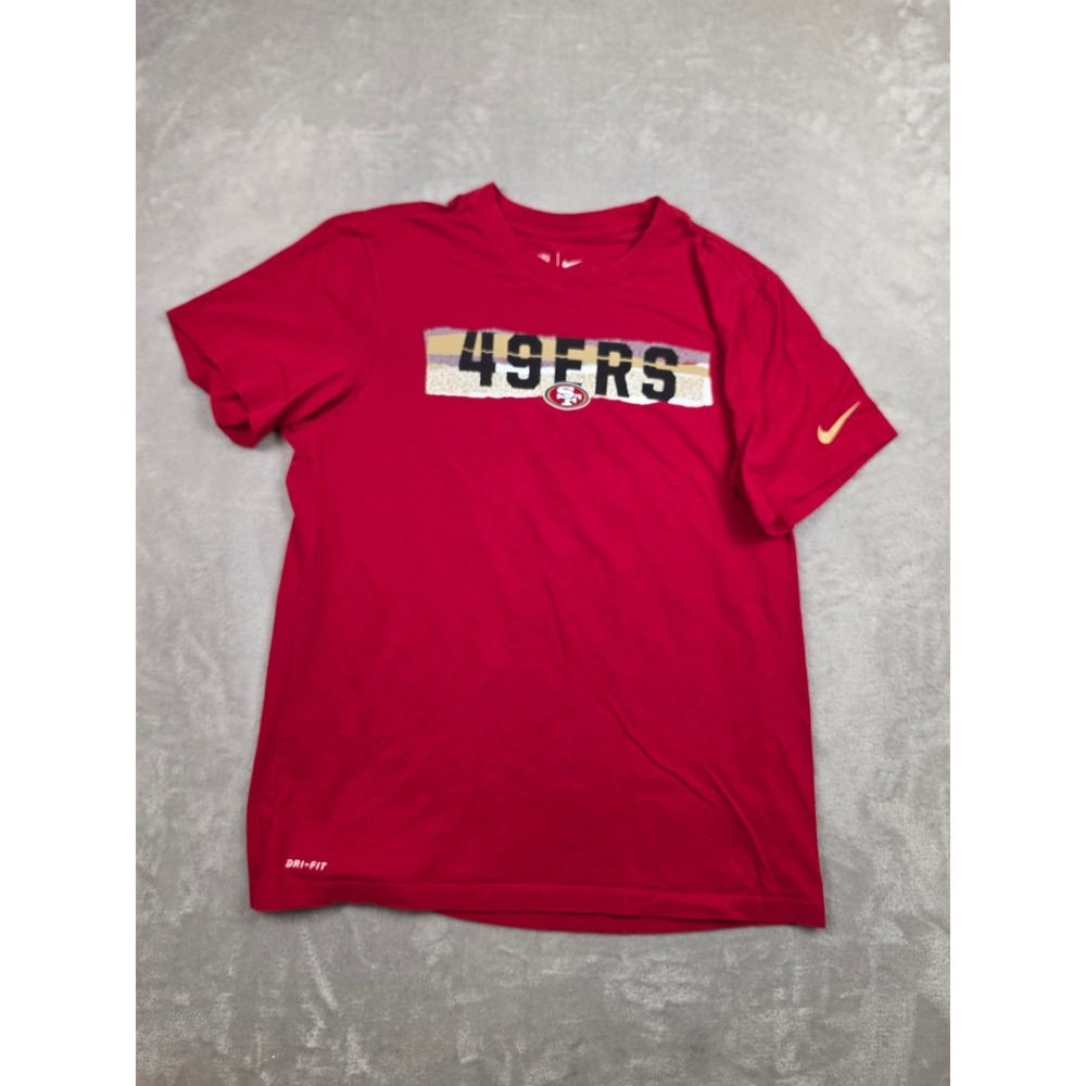 Nike T-Shirt Mens L Red San Francisco 49ers NFL Dri-Fit Short Sleeve Tee